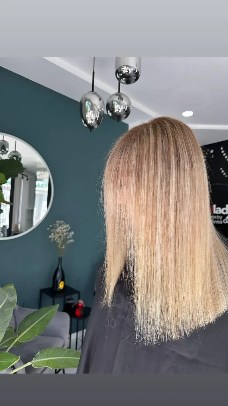 Long blonde highlights